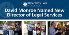 pictures of David Monroe with headline that he's been named New Director of Legal Services